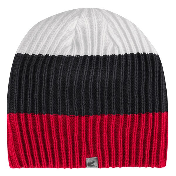 Red/Black/White Knit Beanie - Wolfh